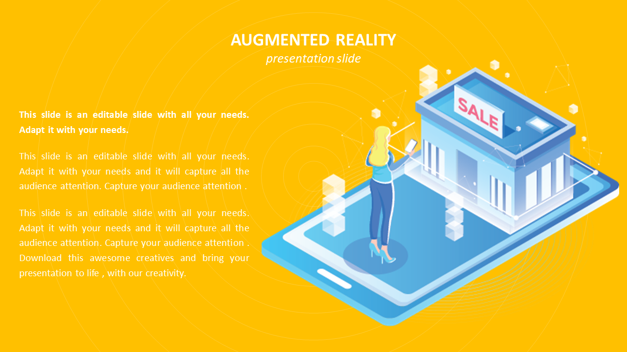 Augmented reality presentation slide